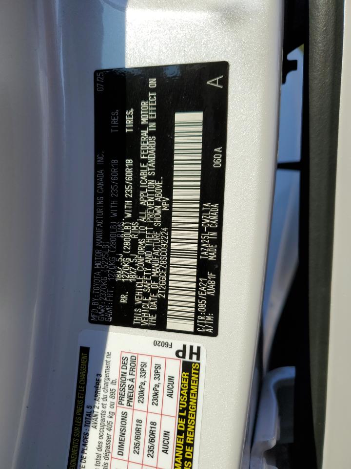 2025 Lexus Nx 350 Premium VIN: 2T2GGCEZ8SC092224 Lot: 71734125