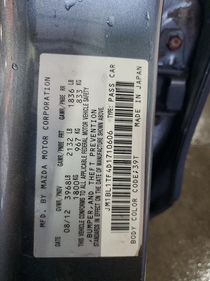2013 Mazda 3 I VIN: JM1BL1TF4D1710606 Lot: 81258255