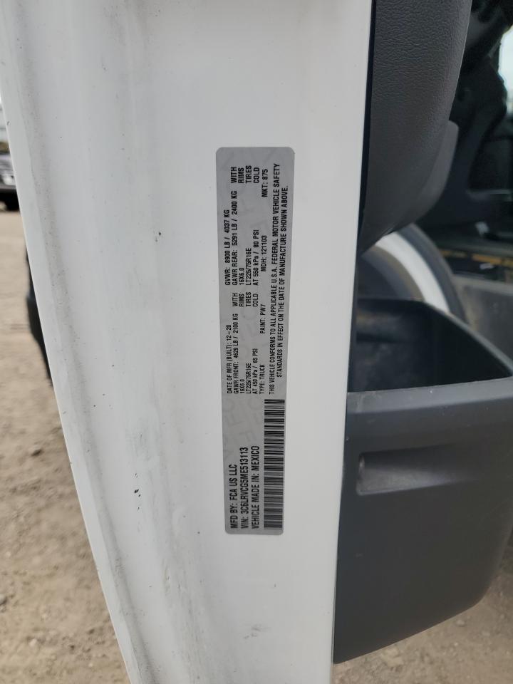 2021 Ram Promaster 2500 2500 High VIN: 3C6LRVCG5ME513113 Lot: 81445805