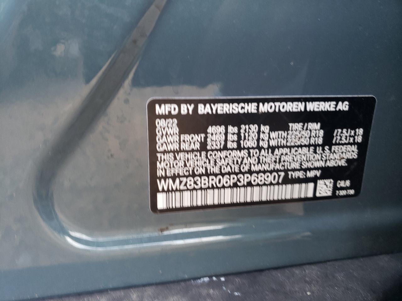 2023 Mini Cooper S Countryman All4 VIN: WMZ83BR06P3P68907 Lot: 70993955