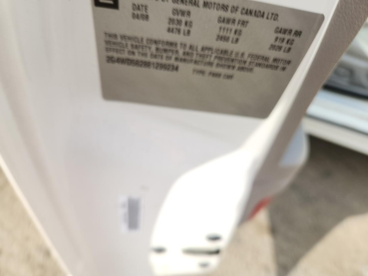 2008 Buick Lacrosse Cxl VIN: 2G4WD582881299234 Lot: 81663495