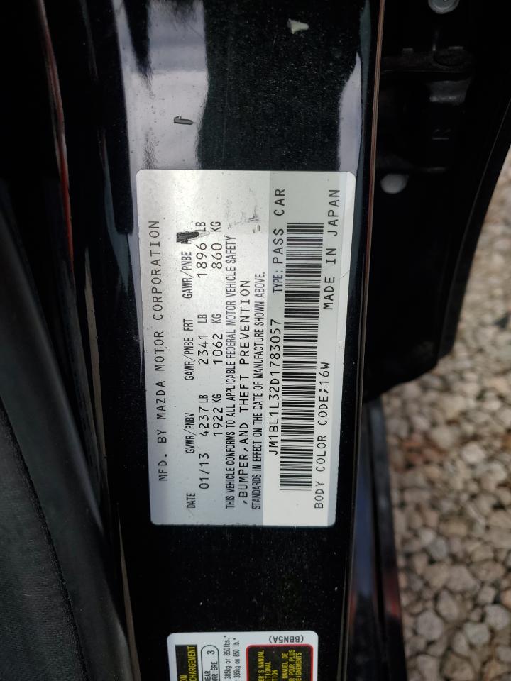 2013 Mazda Speed 3 VIN: JM1BL1L32D1783057 Lot: 81833395