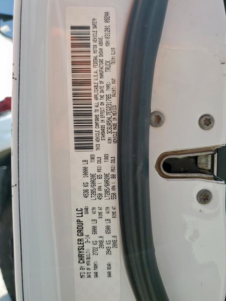 2014 Ram 2500 Laramie VIN: 3C6UR5NL7EG231785 Lot: 80802615
