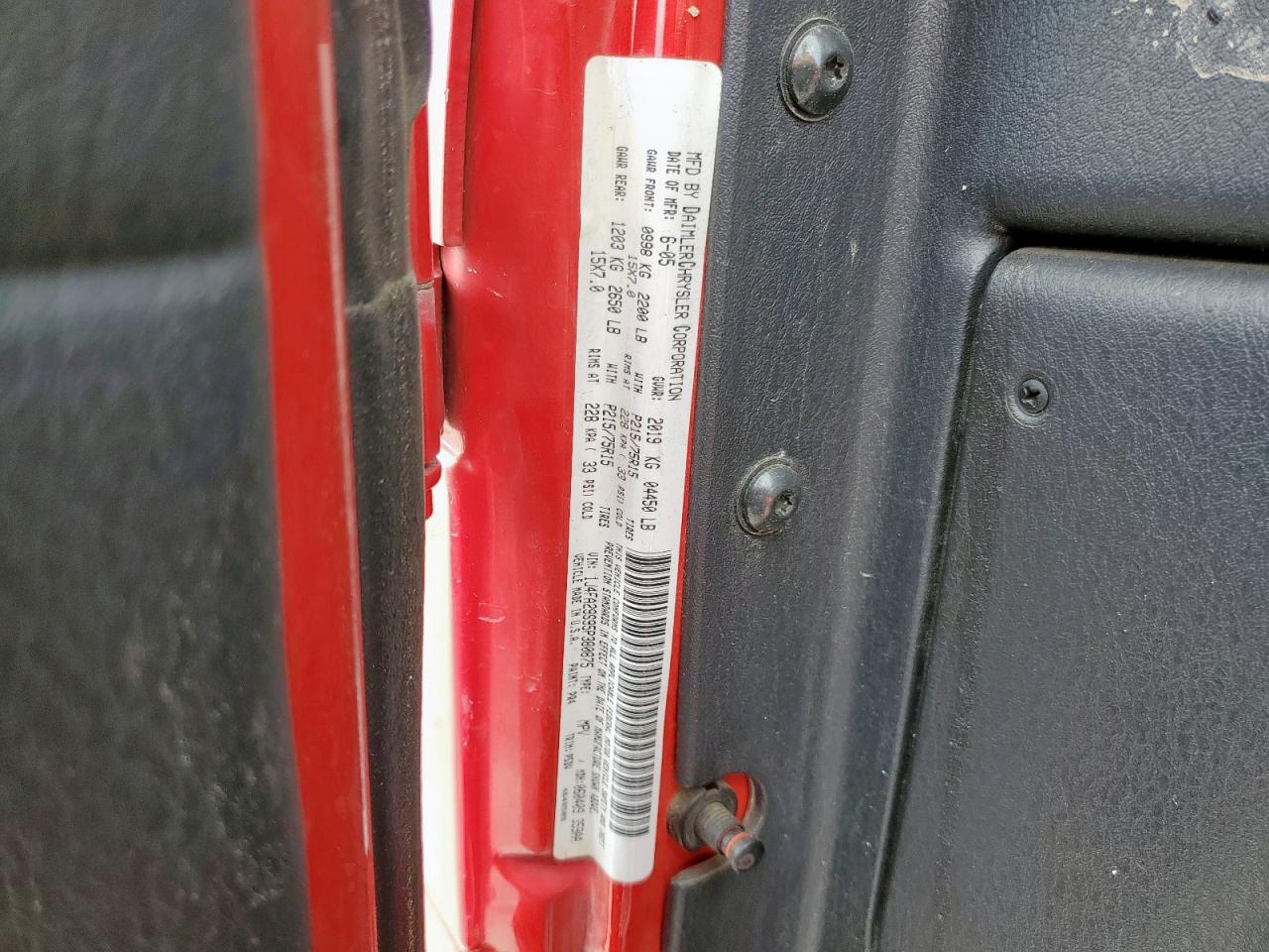 2005 Jeep Wrangler / Tj Se VIN: 1J4FA29S95P380875 Lot: 82111795