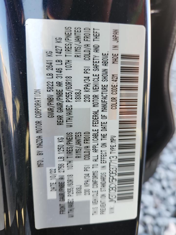 2023 Mazda Cx-9 Touring VIN: JM3TCBCY5P0637713 Lot: 80401025