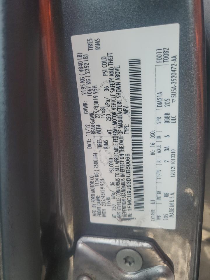 2013 Ford Escape Titanium VIN: 1FMCU9J93DUB50066 Lot: 81317545