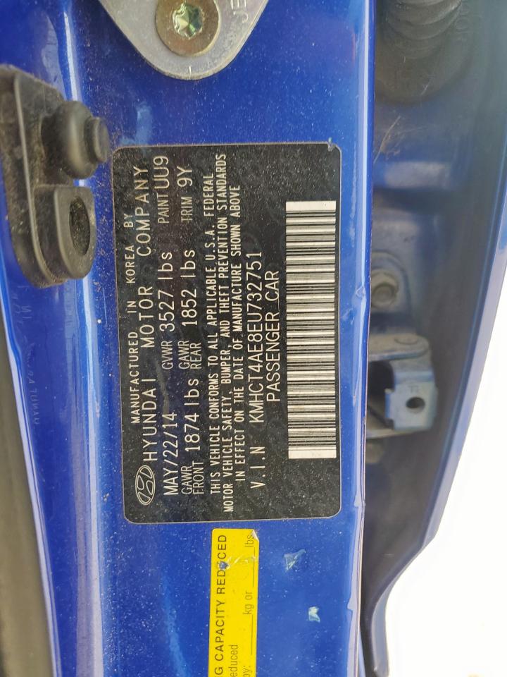 2014 Hyundai Accent Gls VIN: KMHCT4AE8EU732751 Lot: 80484175