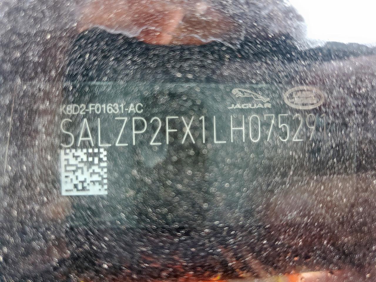 2020 Land Rover Range Rover Evoque Se VIN: SALZP2FX1LH075291 Lot: 80348175