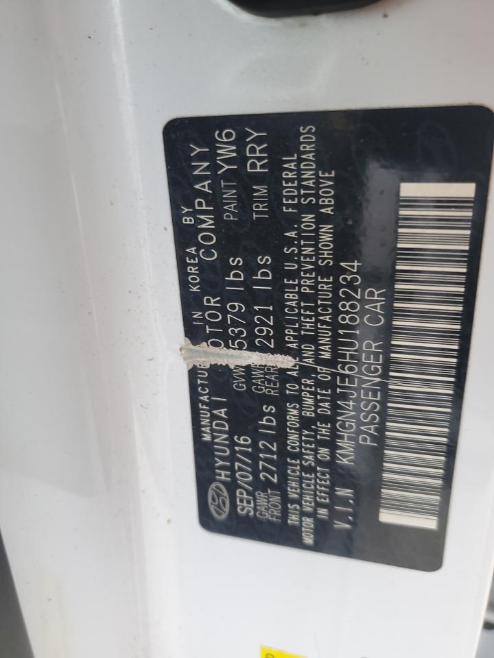 2017 Genesis G80 Base VIN: KMHGN4JE6HU188234 Lot: 83820825