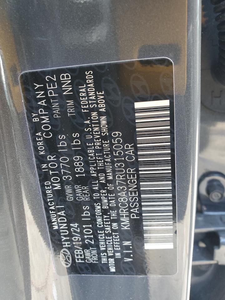 2024 Hyundai Venue Sel VIN: KMHRC8A37RU315059 Lot: 80357375