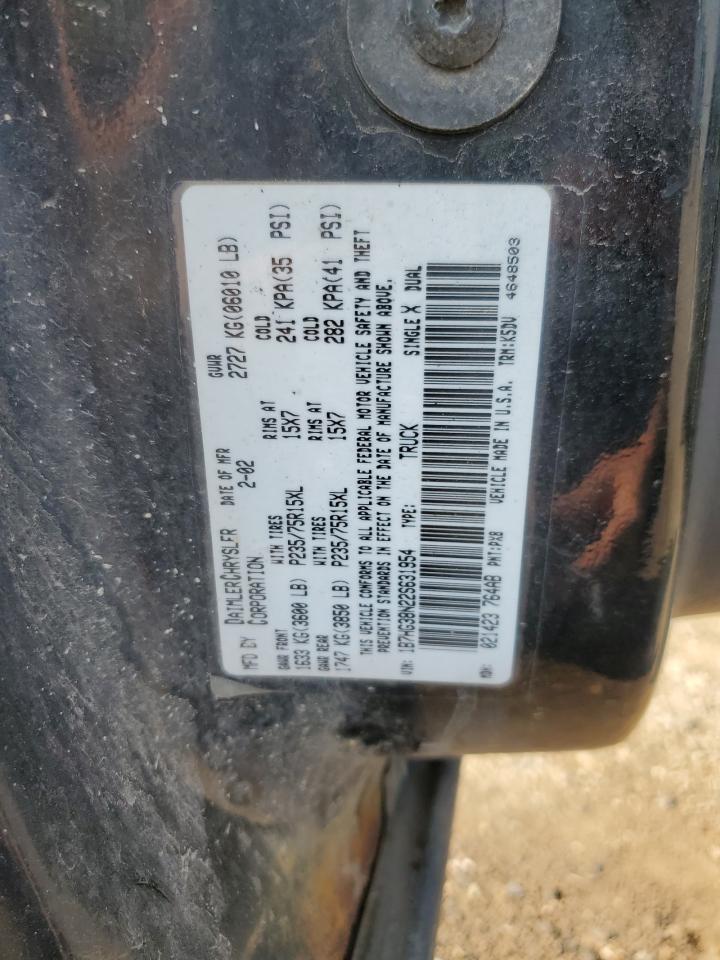 2002 Dodge Dakota Quad Sport VIN: 1B7HG38N22S631954 Lot: 70943035