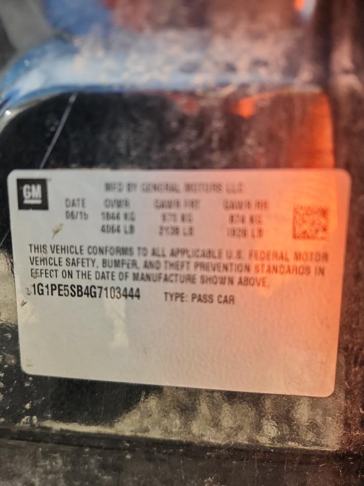 2016 Chevrolet Cruze Limited Lt VIN: 1G1PE5SB4G7103444 Lot: 80657525