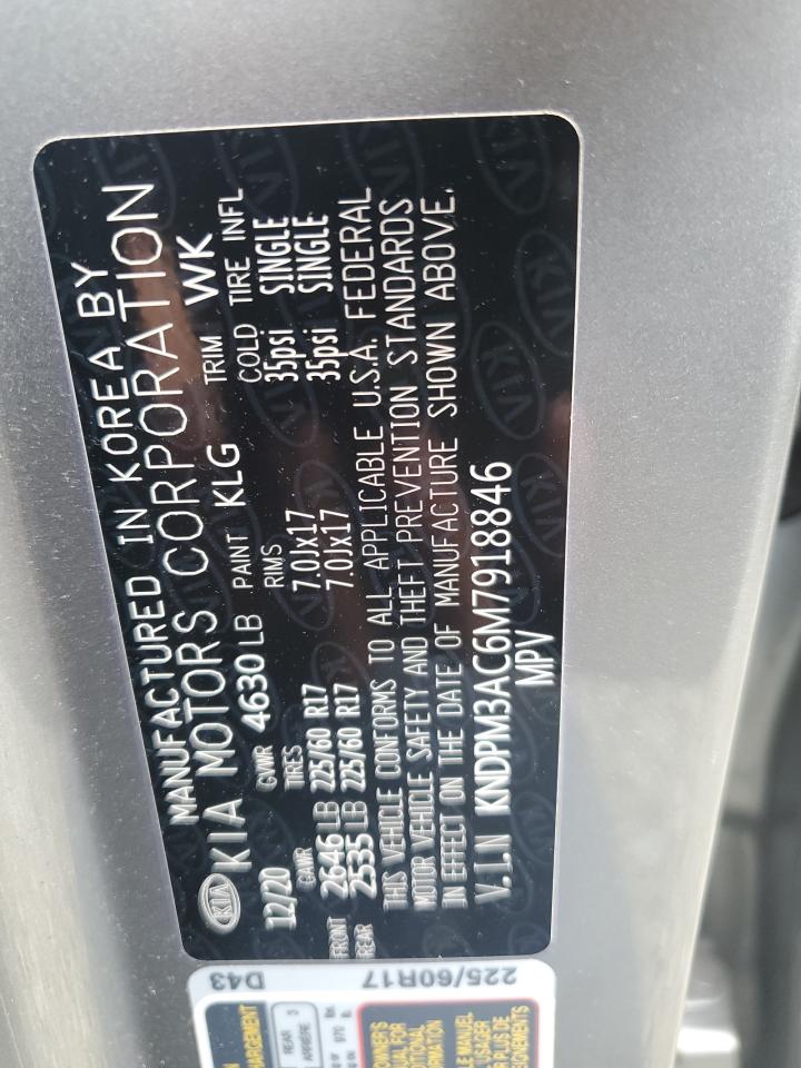 2021 Kia Sportage Lx VIN: KNDPM3AC6M7918846 Lot: 71702135