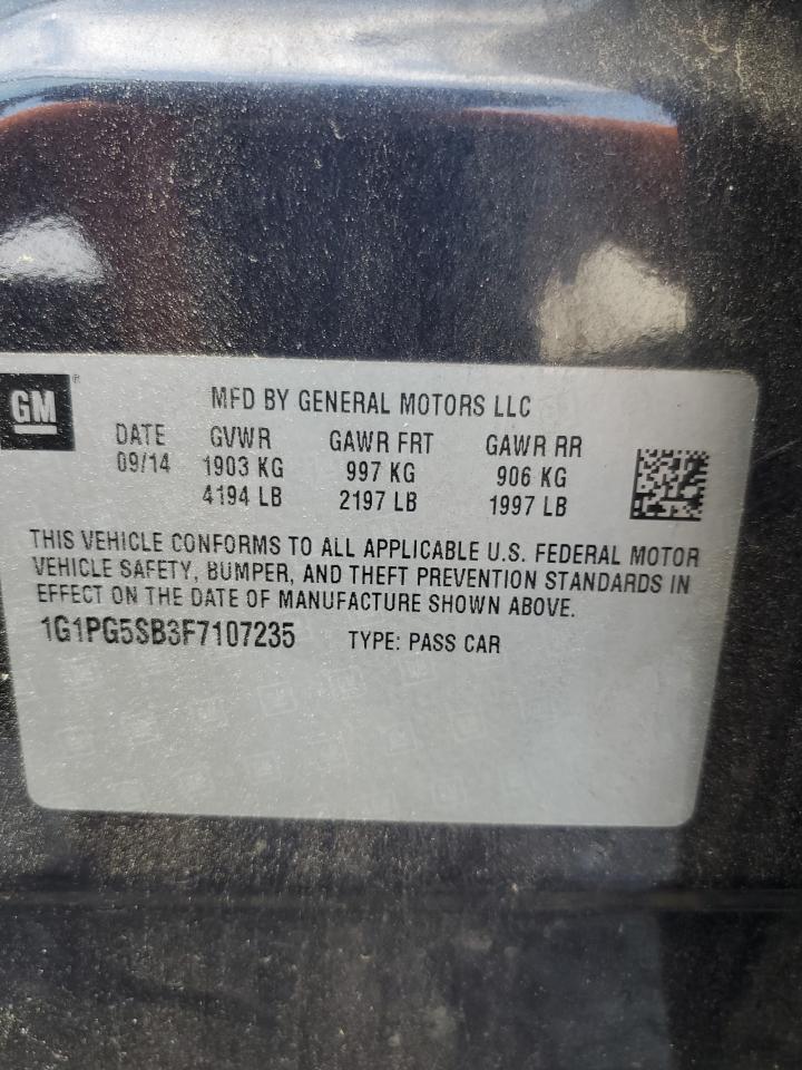 2015 Chevrolet Cruze Ltz VIN: 1G1PG5SB3F7107235 Lot: 81257675