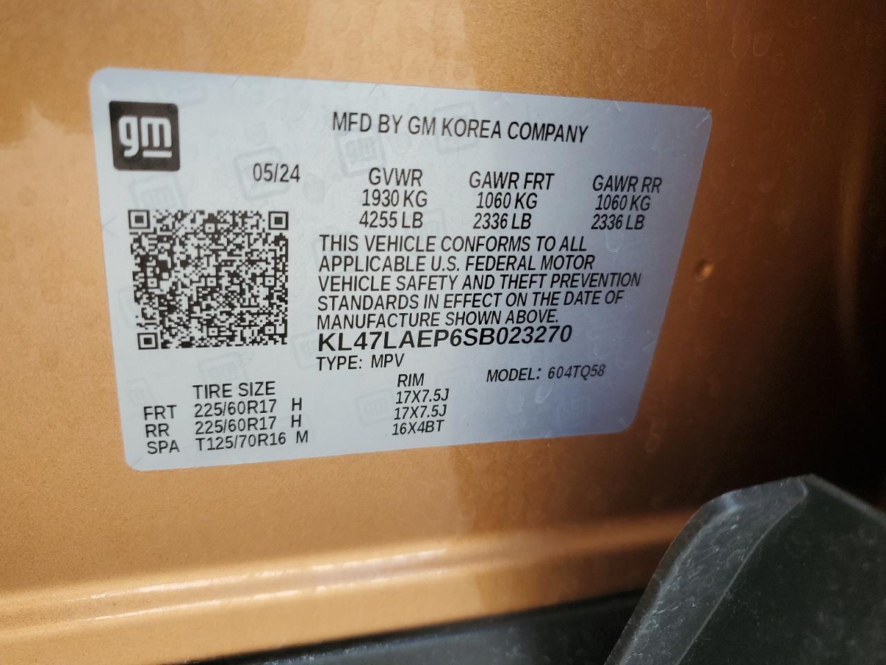 2025 Buick Envista Preferred VIN: KL47LAEP6SB023270 Lot: 84416085