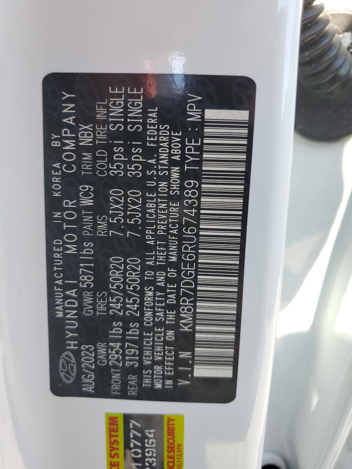 2024 Hyundai Palisade Calligraphy VIN: KM8R7DGE6RU674389 Lot: 80351015