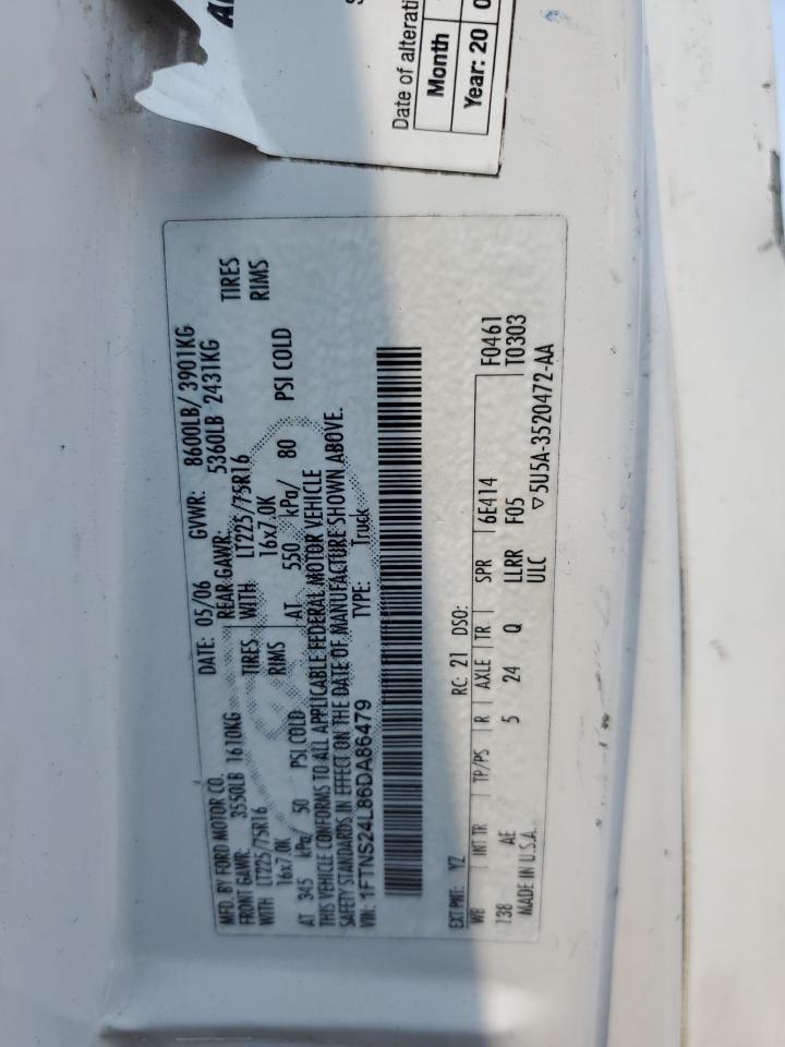 2008 Ford Econoline E250 Van VIN: 1FTNS24L86DA86479 Lot: 81080115