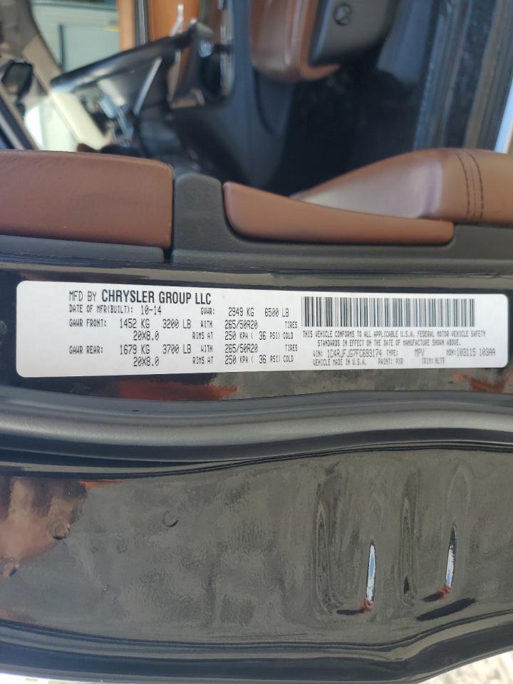 2015 Jeep Grand Cherokee Summit VIN: 1C4RJFJG7FC693174 Lot: 80748005