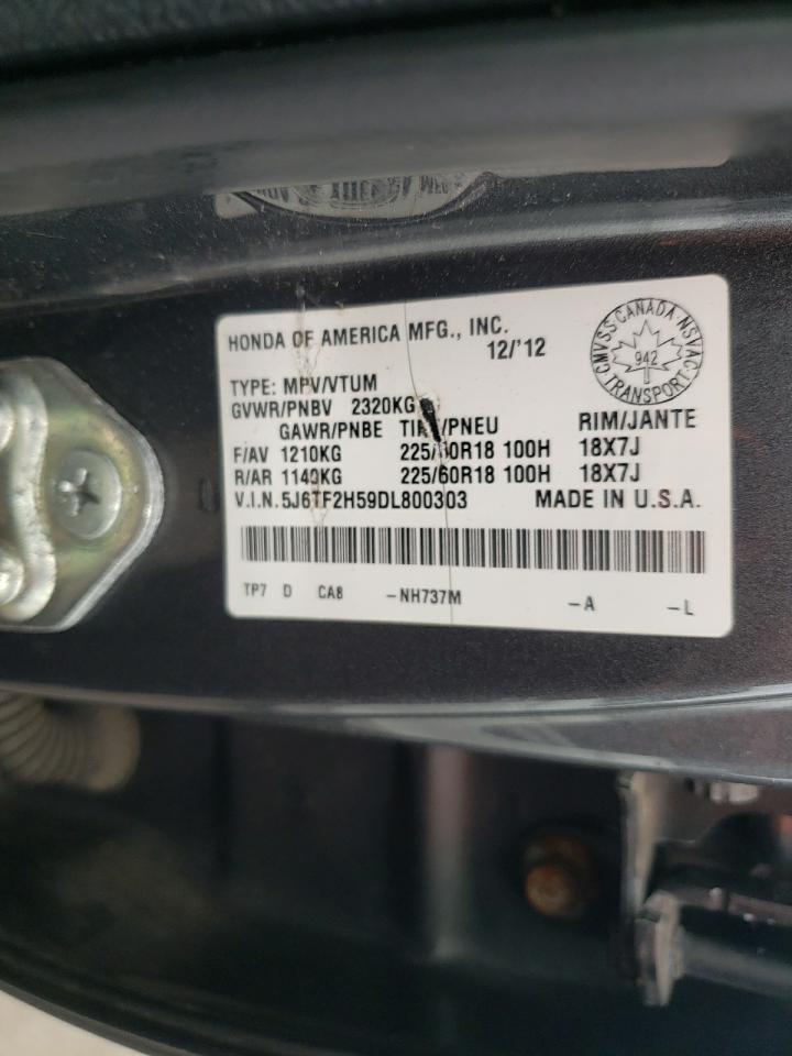 2013 Honda Crosstour Exl VIN: 5J6TF2H59DL800303 Lot: 81285975