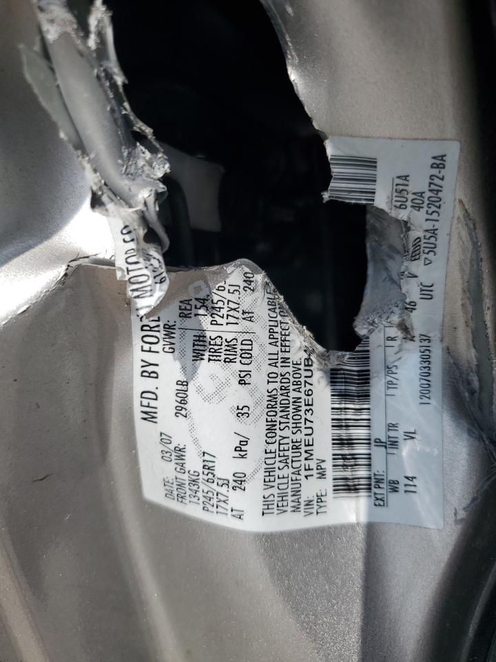 2007 Ford Explorer Xlt VIN: 1FMEU73E67UB40188 Lot: 80327015