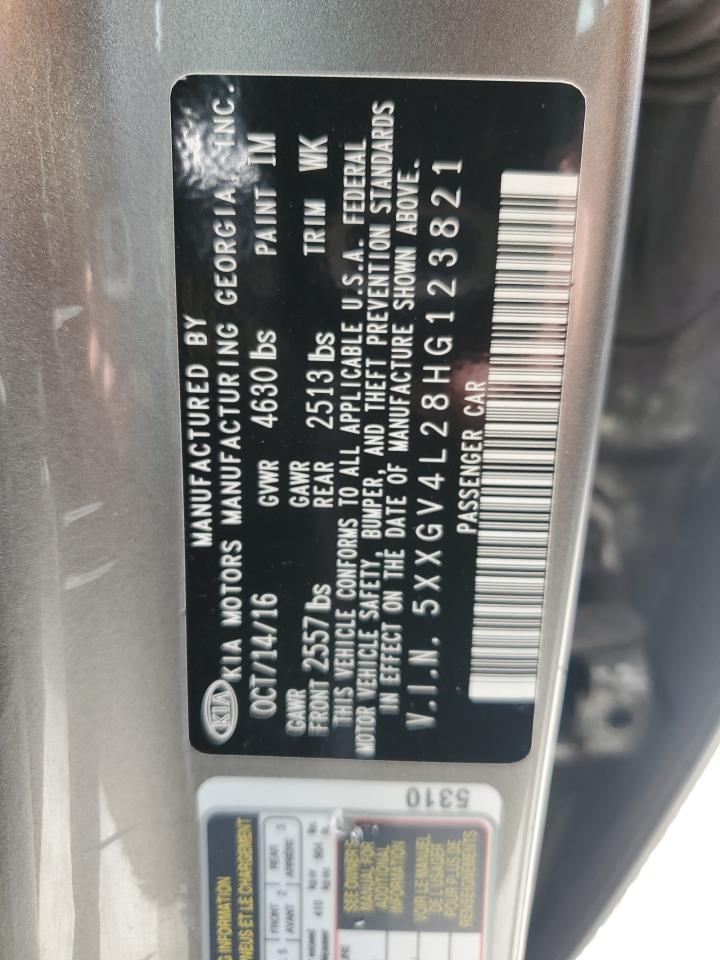 2017 Kia Optima Sxl VIN: 5XXGV4L28HG123821 Lot: 81019765