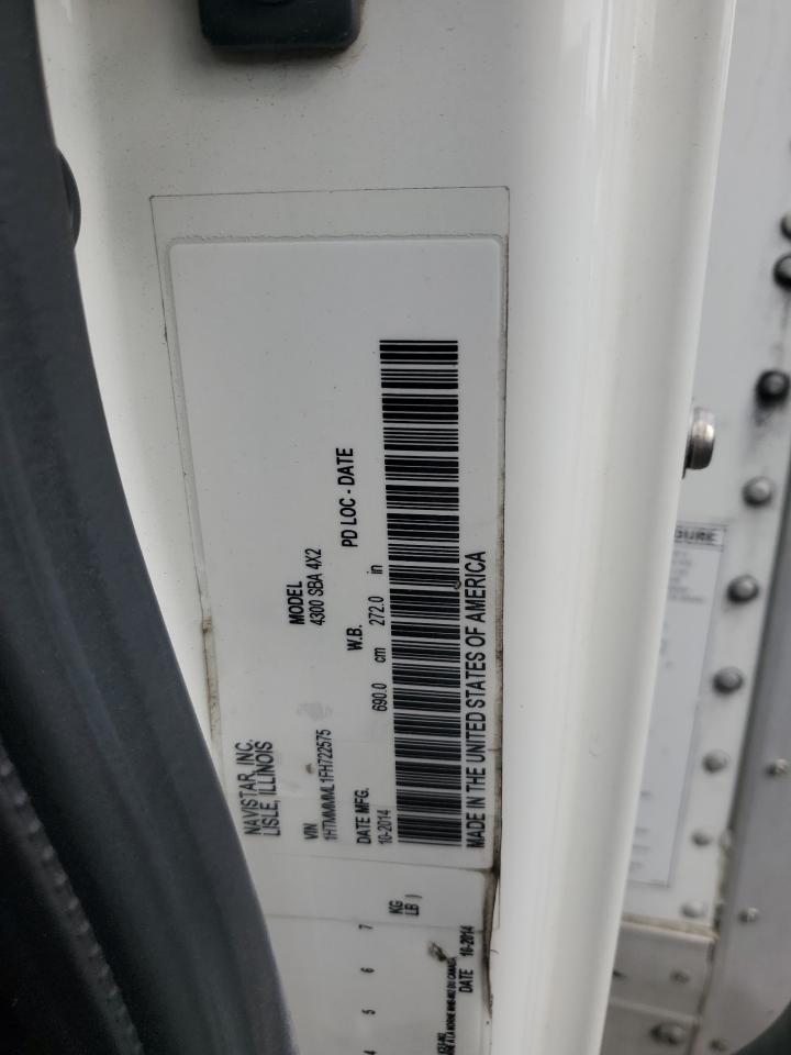 2015 International 4300 Box Truck VIN: 1HTMMMML1FH722575 Lot: 80199015