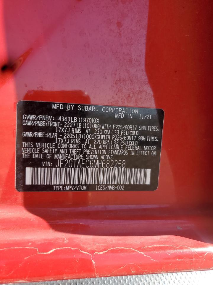 2021 Subaru Crosstrek Premium VIN: JF2GTAEC6MH682258 Lot: 81034845