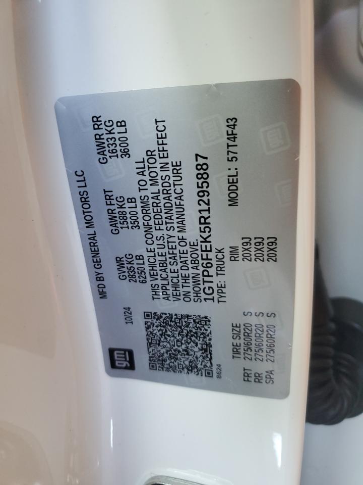 2024 GMC Canyon Denali VIN: 1GTP6FEK5R1295887 Lot: 81004045