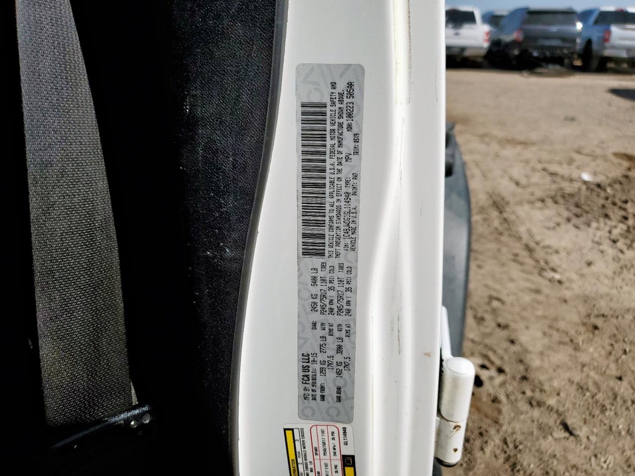 2016 Jeep Wrangler Unlimited Sport VIN: 1C4BJWDG1GL114940 Lot: 71748375