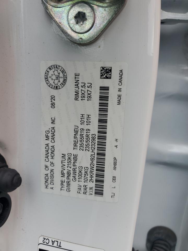 2020 Honda Cr-V Touring VIN: 2HKRW2H92LH232983 Lot: 81583065