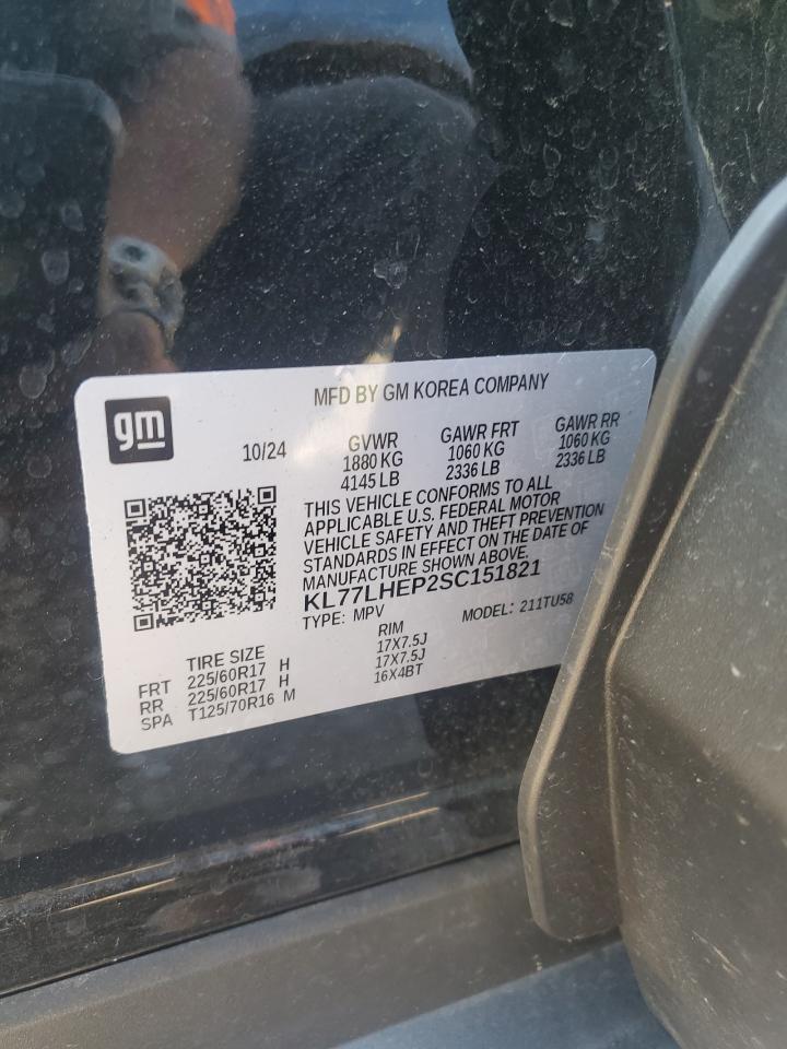 2025 Chevrolet Trax 1Lt VIN: KL77LHEP2SC151821 Lot: 80735045