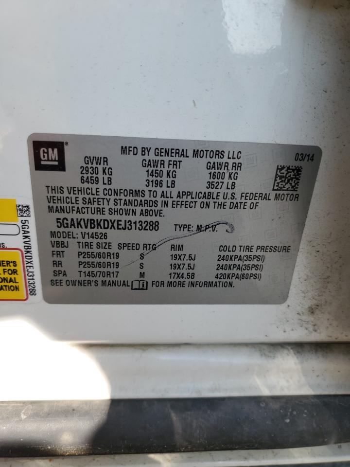 2014 Buick Enclave VIN: 5GAKVBKDXEJ313288 Lot: 71478505