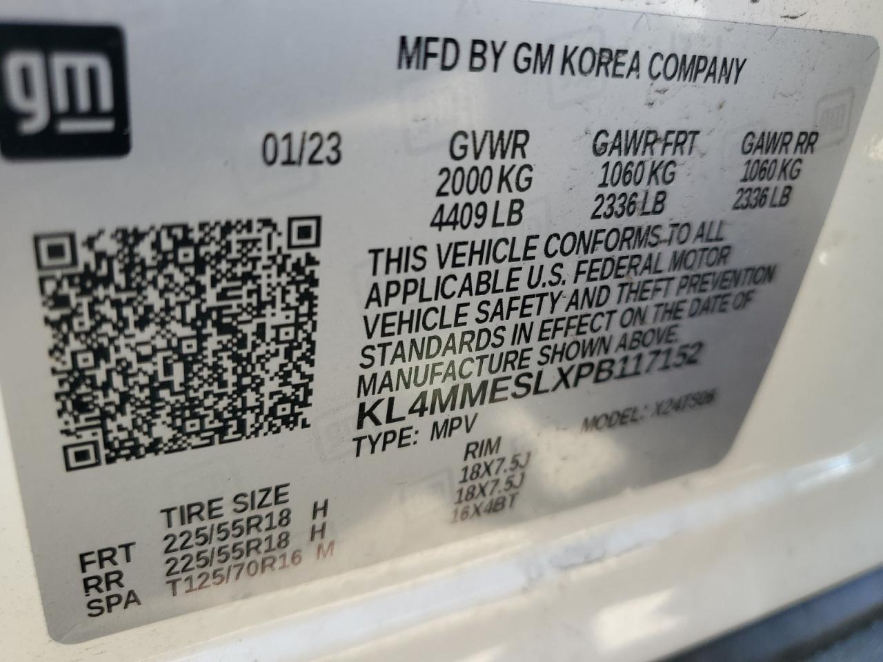 2023 Buick Encore Gx Select VIN: KL4MMESLXPB117152 Lot: 71707655