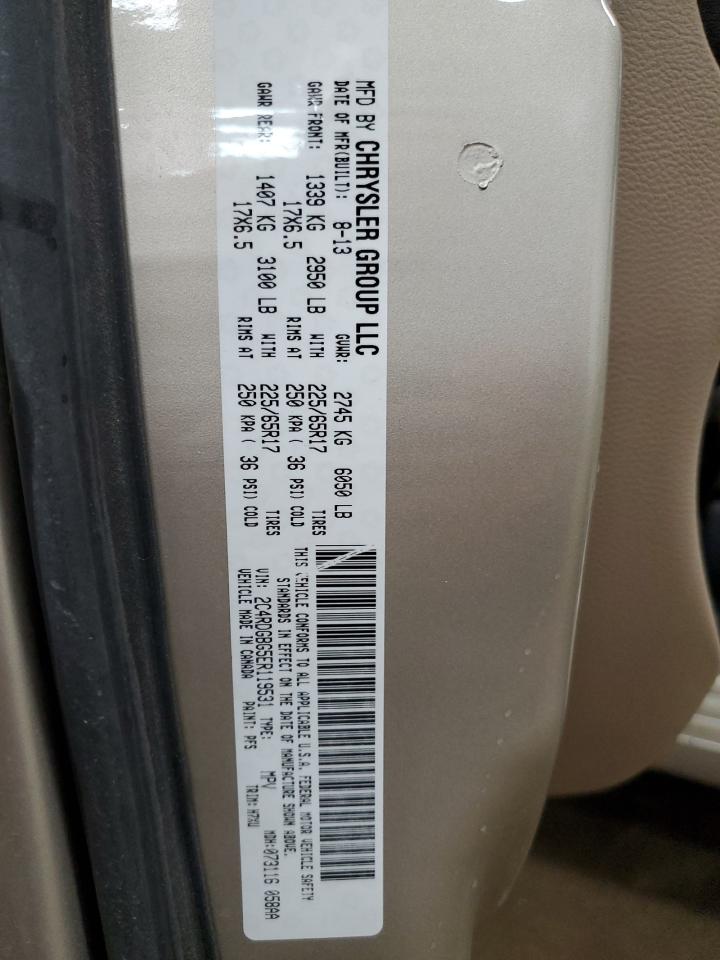 2014 Dodge Grand Caravan Se VIN: 2C4RDGBG5ER119531 Lot: 71867295