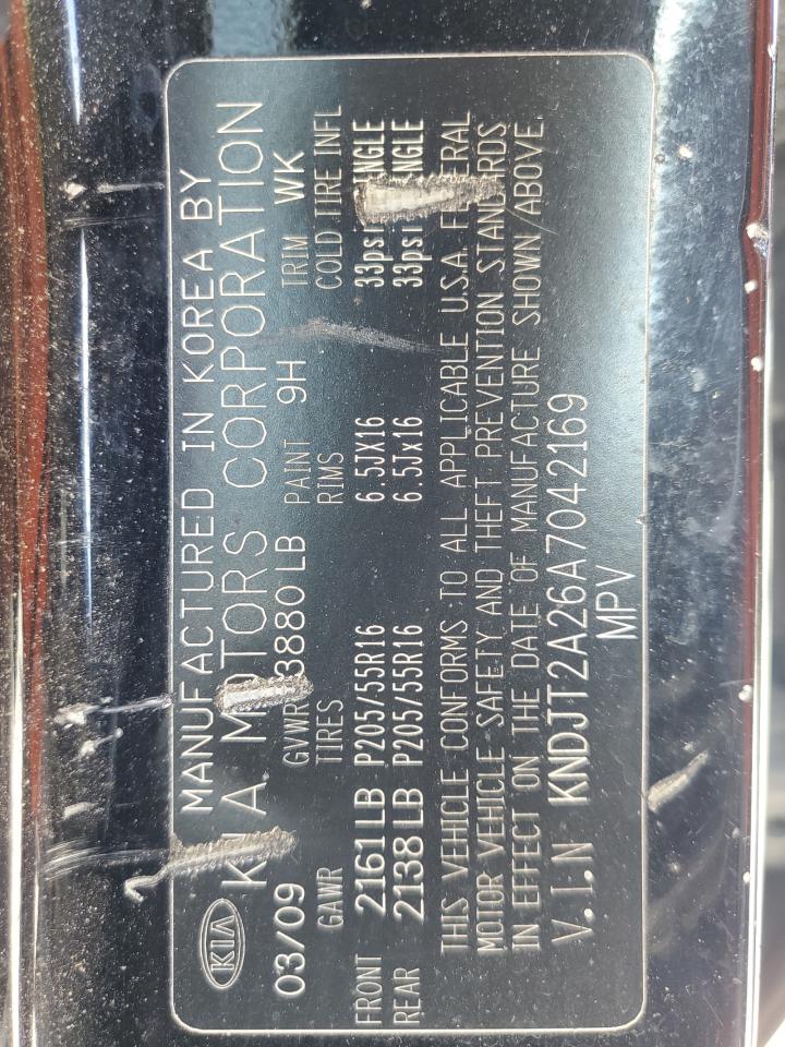 2010 Kia Soul + VIN: KNDJT2A26A7042169 Lot: 71787445