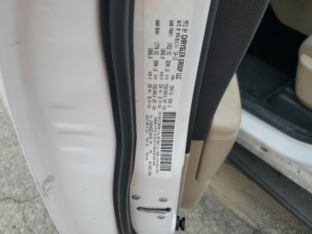 2014 Dodge Durango Sxt VIN: 1C4RDHAG2EC344232 Lot: 71563045