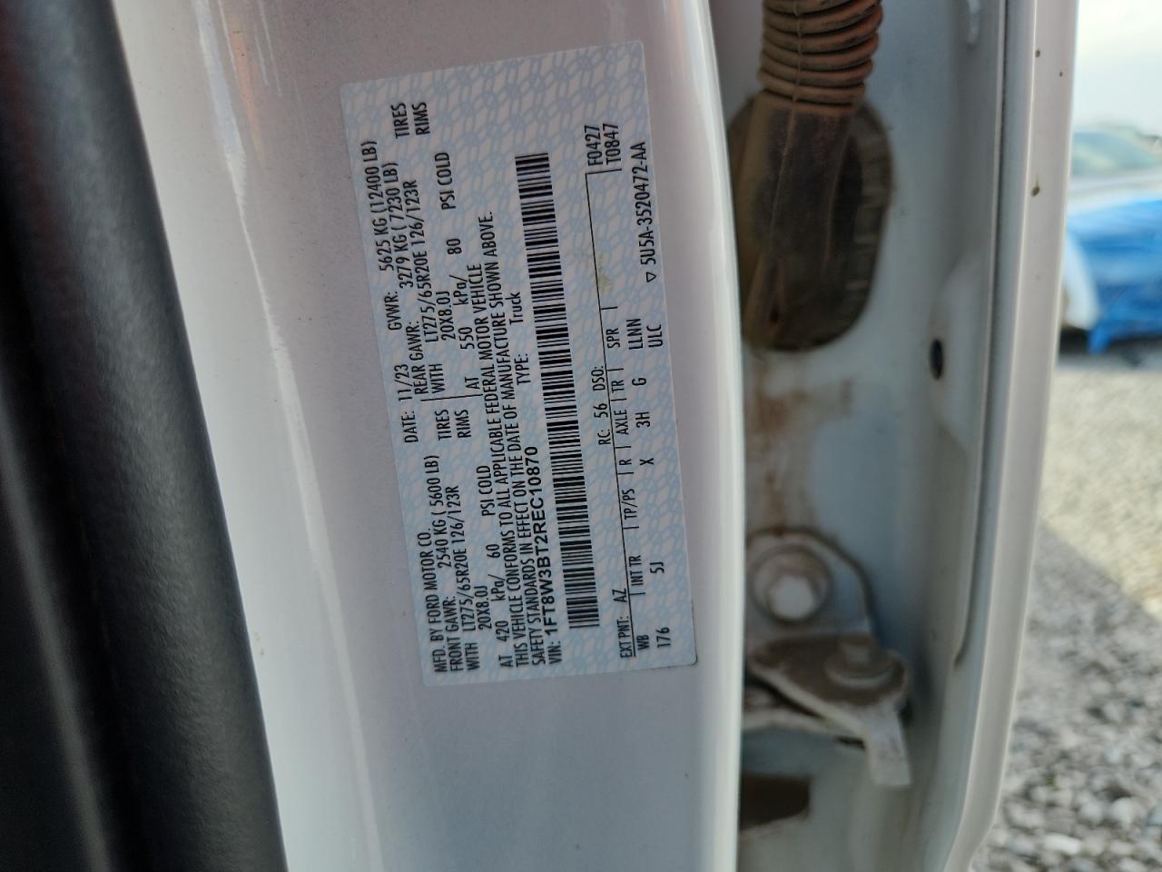 2024 Ford F350 Super Duty VIN: 1FT8W3BT2REC10870 Lot: 71893425