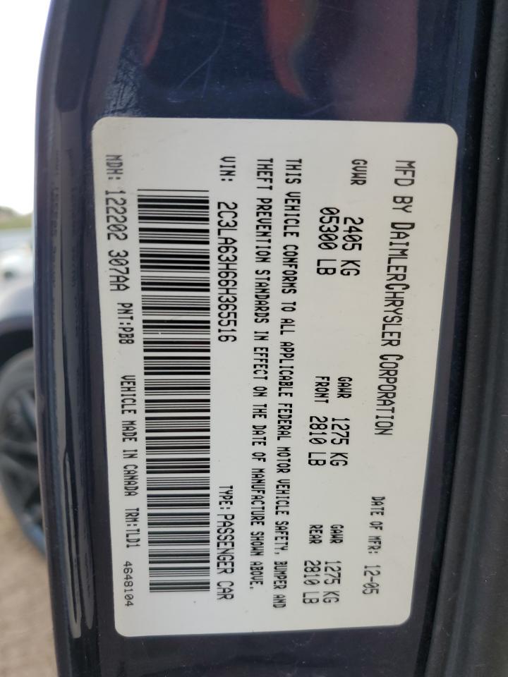 2006 Chrysler 300C VIN: 2C3LA63H66H365516 Lot: 71909275