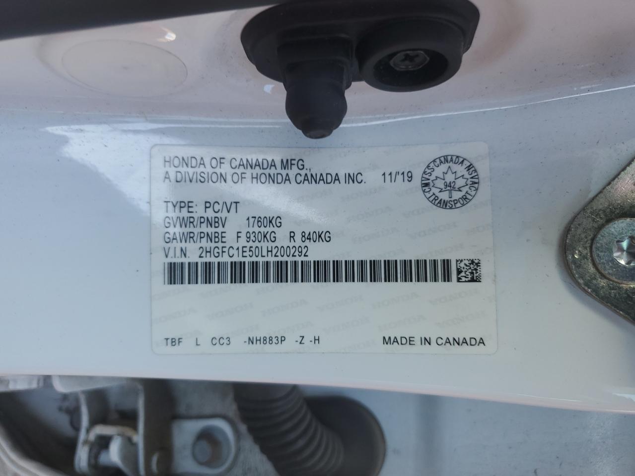 2020 Honda Civic Si VIN: 2HGFC1E50LH200292 Lot: 69495155