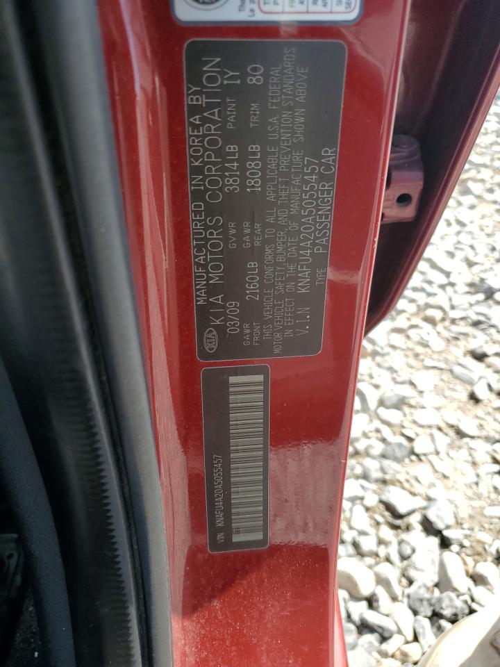 2010 Kia Forte Ex VIN: KNAFU4A20A5055457 Lot: 80664365