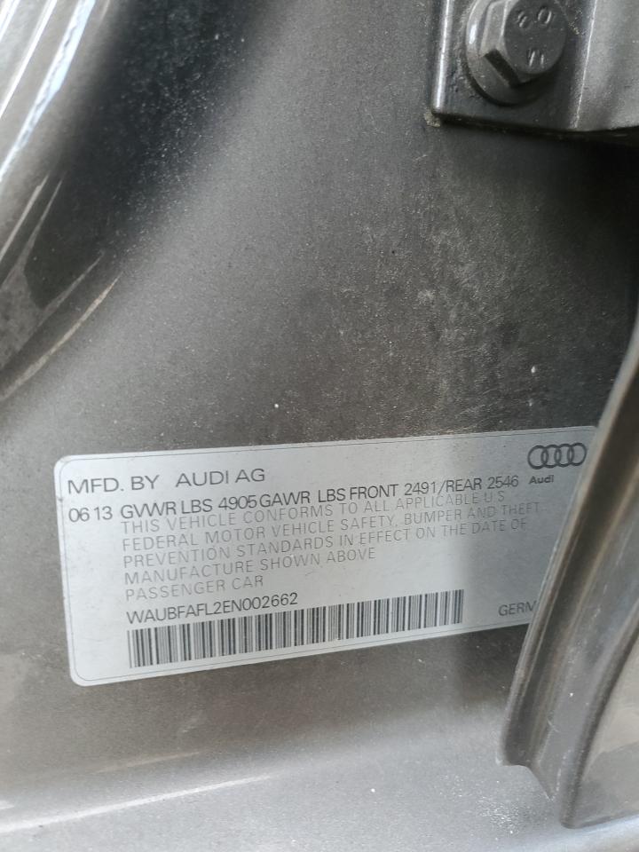 2014 Audi A4 Premium VIN: WAUBFAFL2EN002662 Lot: 80217305