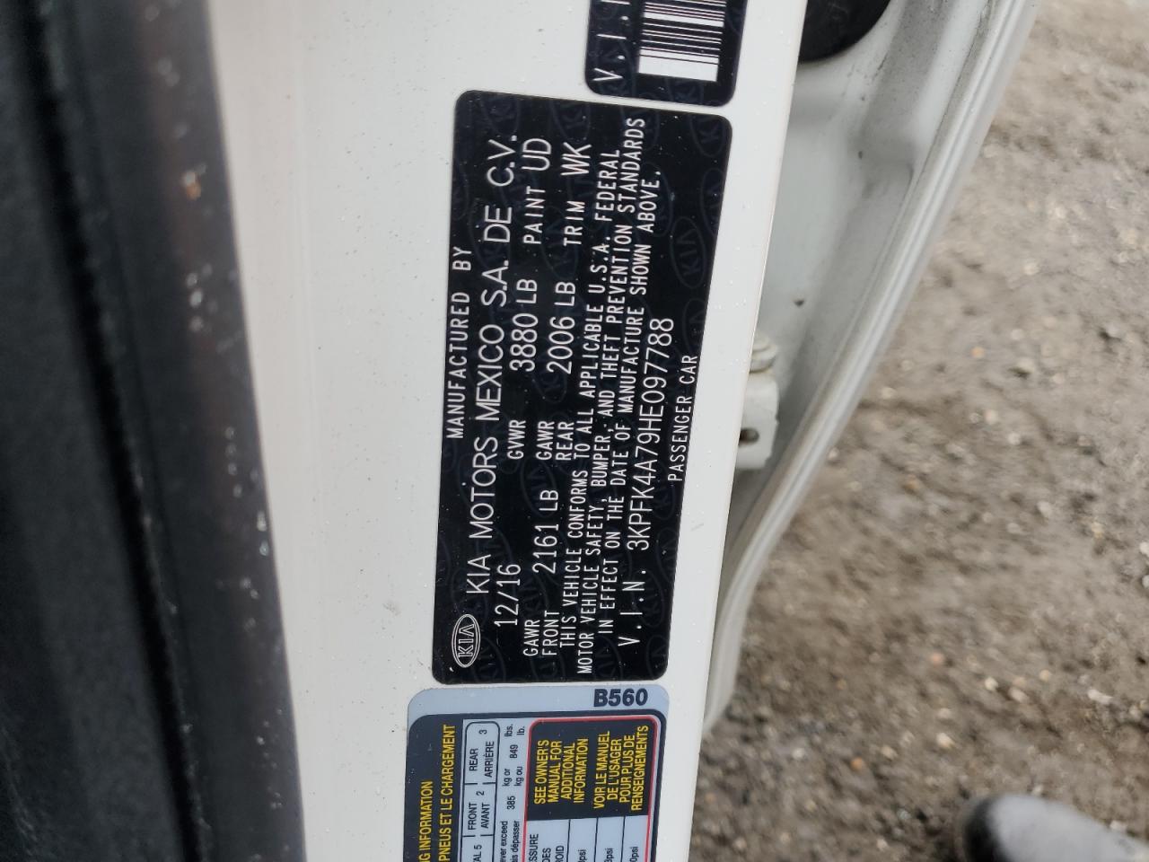 2017 Kia Forte Lx VIN: 3KPFK4A79HE097788 Lot: 80321565