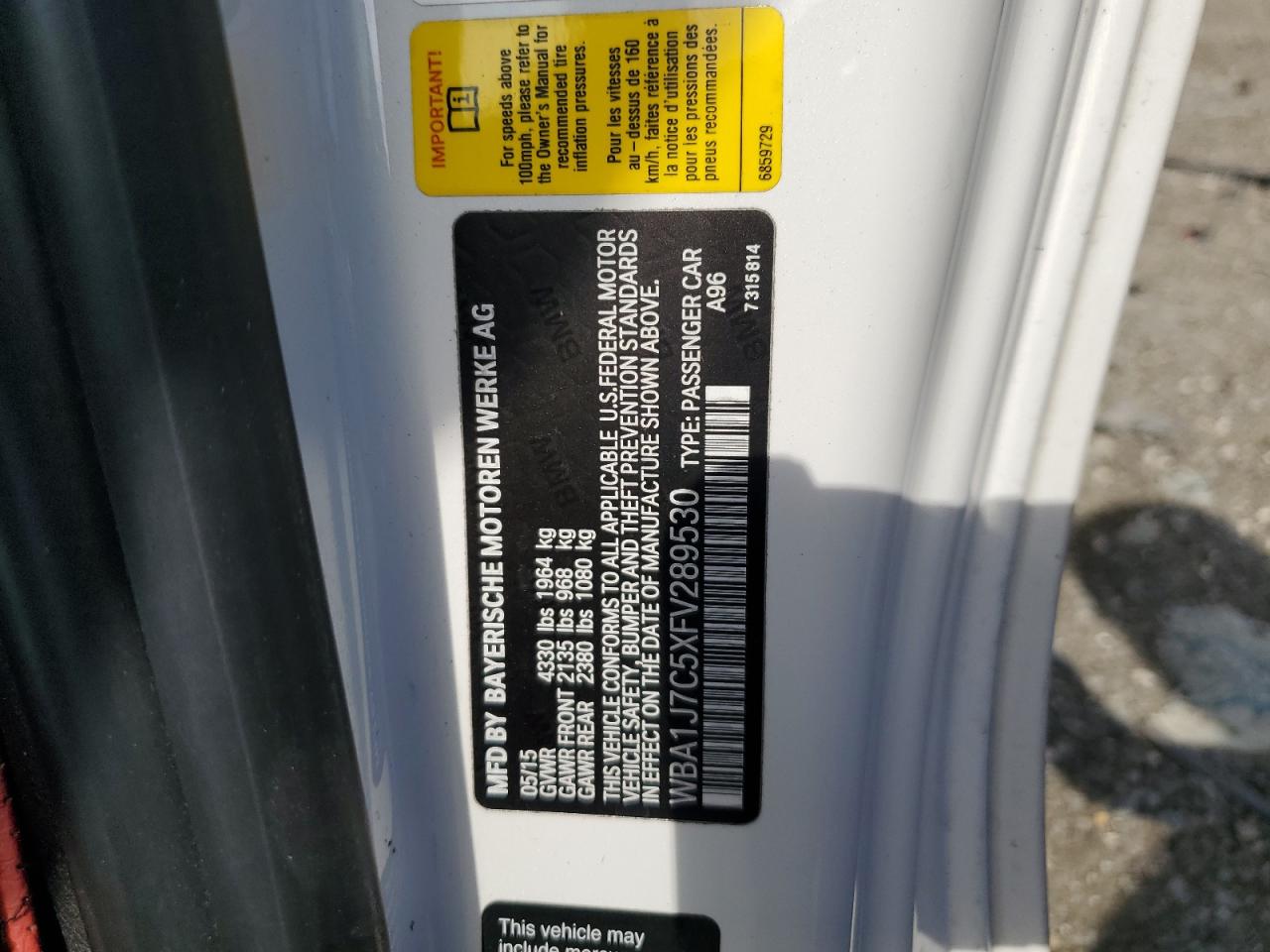 2015 BMW M235I VIN: WBA1J7C5XFV289530 Lot: 71465485