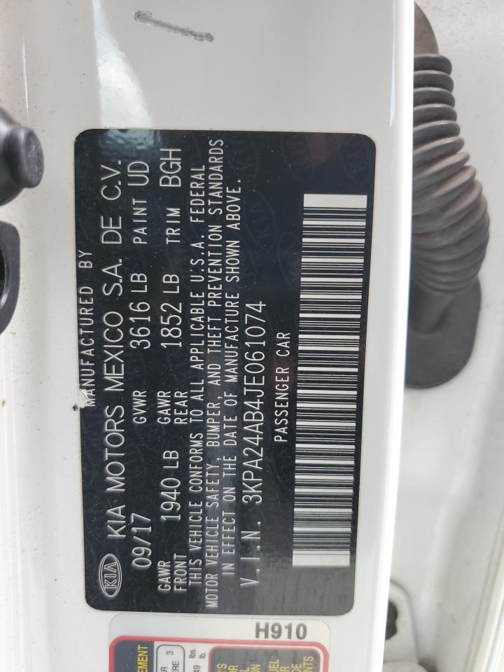 2018 Kia Rio Lx VIN: 3KPA24AB4JE061074 Lot: 71859535