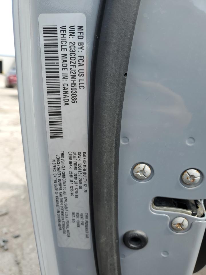 2021 Dodge Challenger R/T Scat Pack VIN: 2C3CDZFJ2MH503086 Lot: 71727655