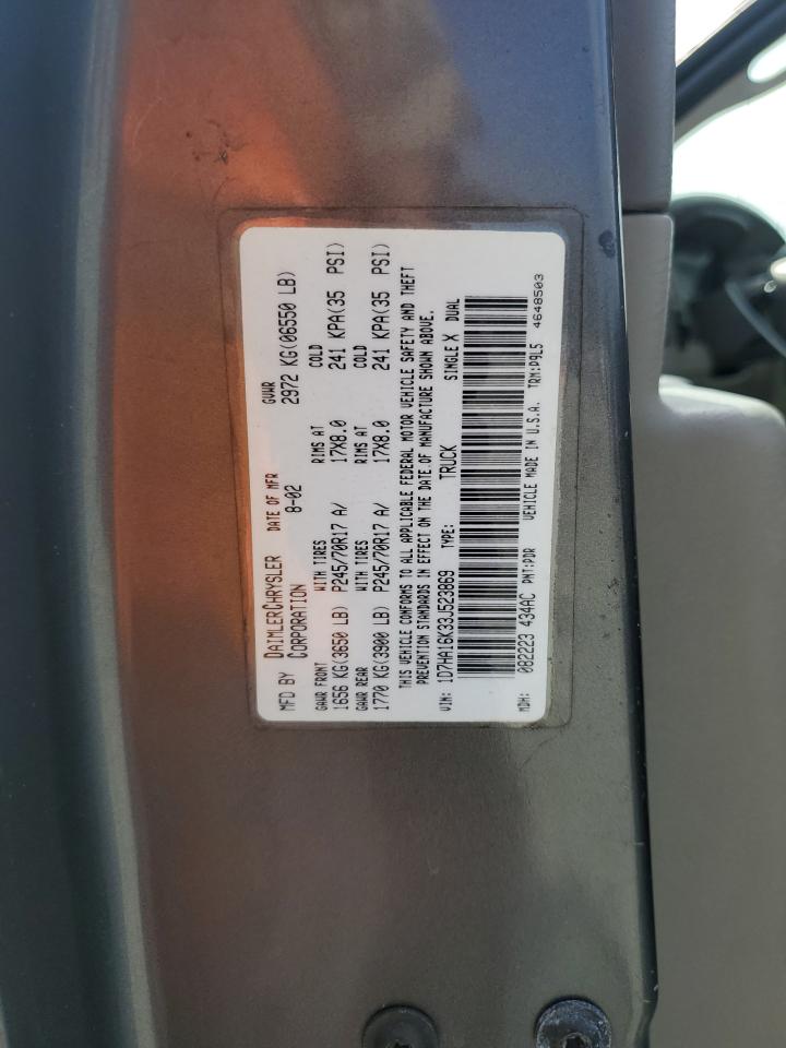 2003 Dodge Ram 1500 St VIN: 1D7HA16K33J523869 Lot: 80534675