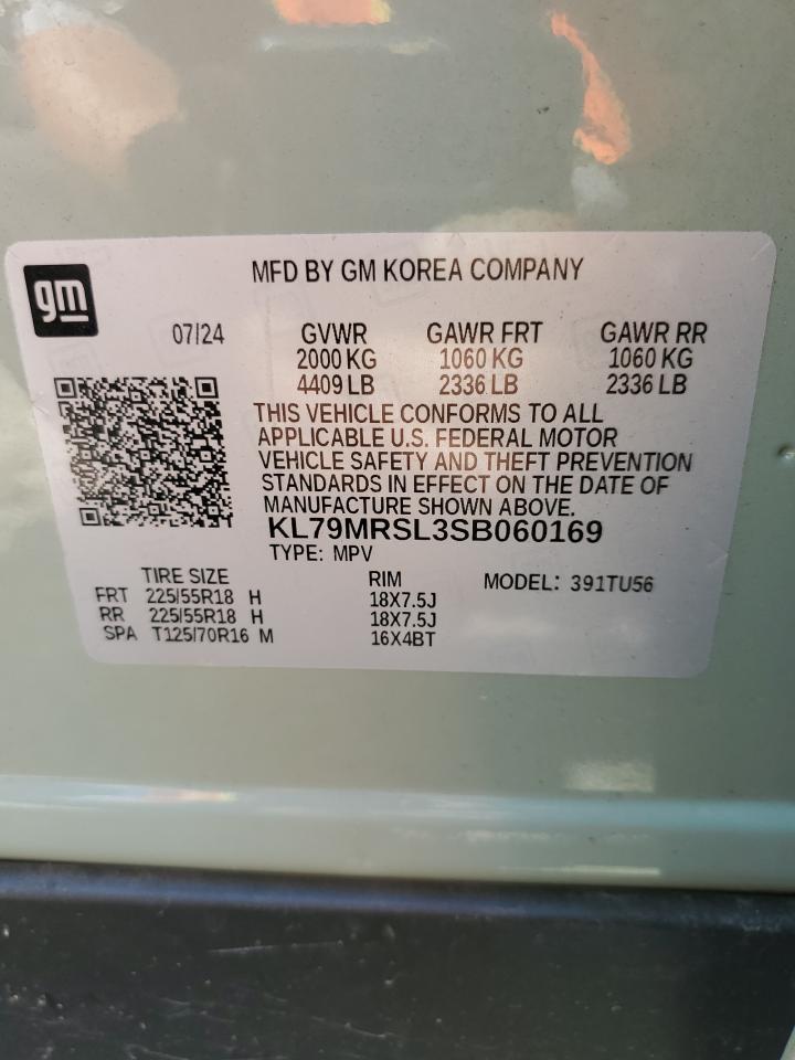 2025 Chevrolet Trailblazer Lt VIN: KL79MRSL3SB060169 Lot: 71176365