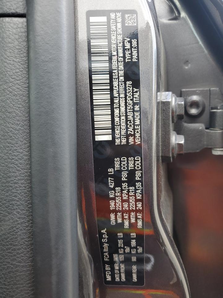 2016 Jeep Renegade Latitude VIN: ZACCJABT5GPD53278 Lot: 81690165