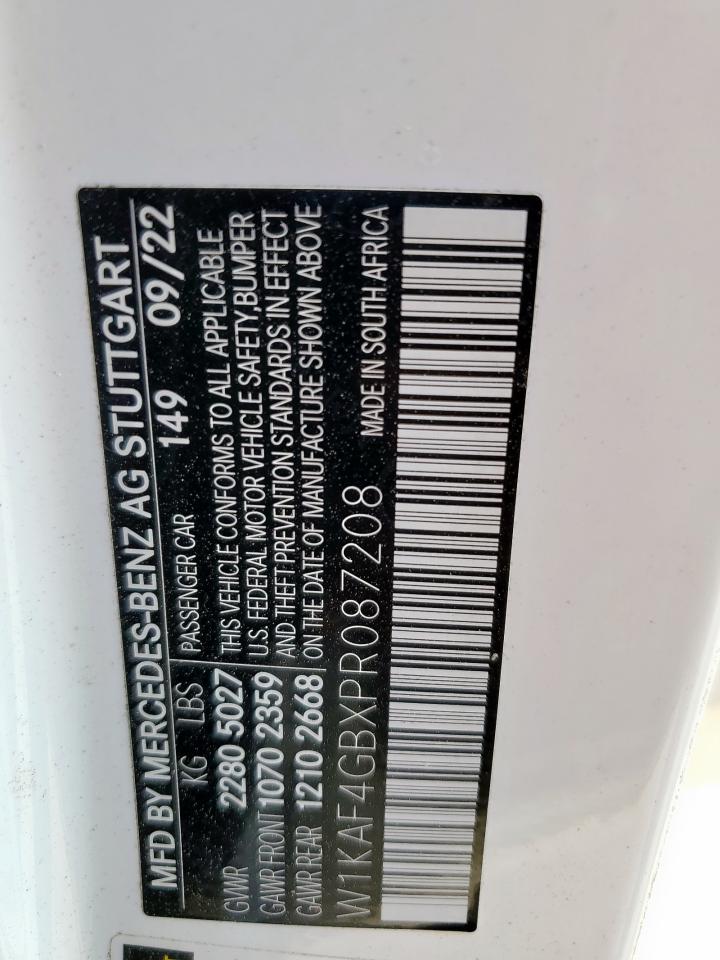 2023 Mercedes-Benz C 300 VIN: W1KAF4GBXPR087208 Lot: 80730705