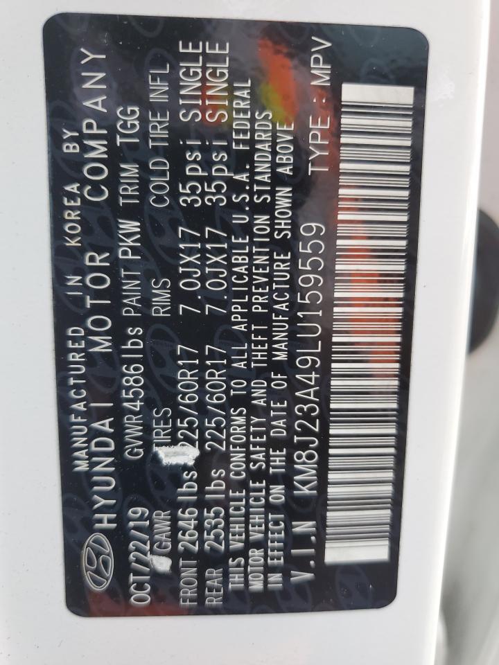 2020 Hyundai Tucson Se VIN: KM8J23A49LU159559 Lot: 81087815